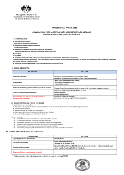 proceso cas n&ordm;038-2016 - Municipalidad Distrital de Ate