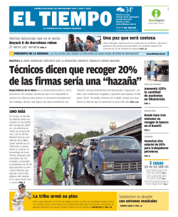 T&eacute;cnicos dicen que recoger 20% de las firmas ser&iacute;a una