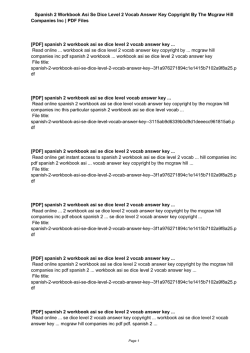 Spanish 2 Workbook Asi Se Dice Level 2 Vocab Answer Key