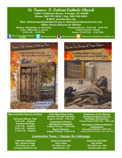 Classes - St. Frances X. Cabrini Church