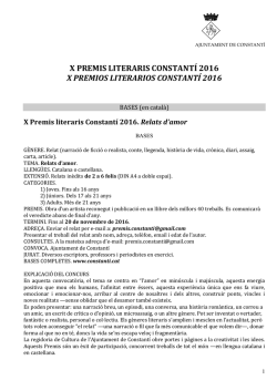 x premis literaris constant&iacute; 2016 x premios literarios