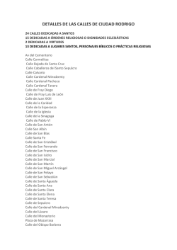 detalles de las calles de ciudad rodrigo