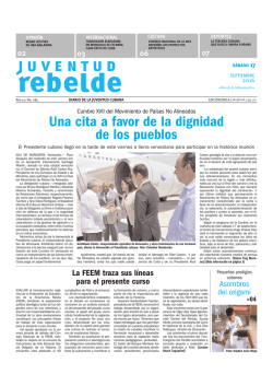 Una cita a favor de la dignidad de los pueblos