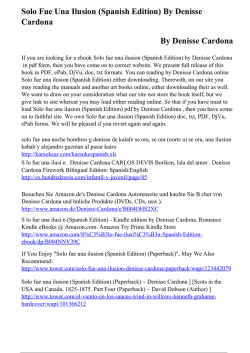 Solo Fue Una Ilusion (Spanish Edition) By Denisse Cardona