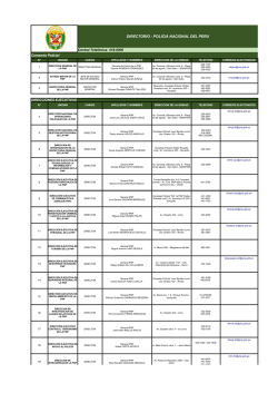 Directorio Unidades Policiales