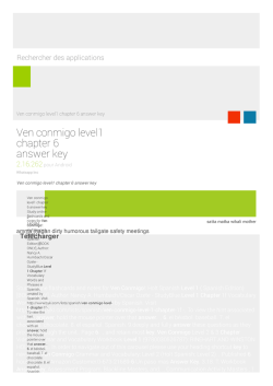 Ven conmigo level1 chapter 6 answer key