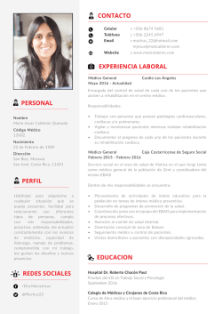 contacto experiencia laboral personal redes sociales perfil educacion