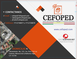 i d&iacute;ptico cefoped - a la P&aacute;gina de CEFOPED