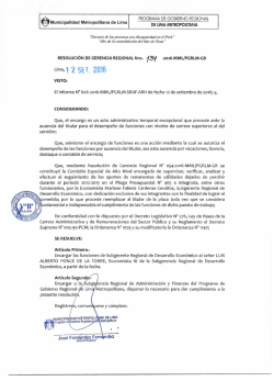 RGR 134-2016 Encargar las funciones de SRDE al Sr