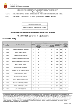 Laboratorio Cl&iacute;nico y Biom&eacute;dico - Lorca