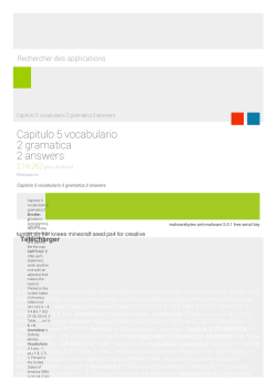 Capitulo 5 vocabulario 2 gramatica 2 answers