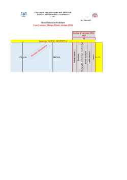 Session d`automne 2016- 2017 S3 Semestre S3-BCG