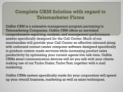 Complete CRM Solution with regard to Telemarketer Firms