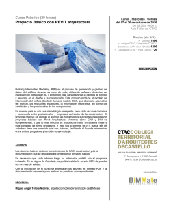 Curso Proyecto B&aacute;sico con REVIT Arquitectura