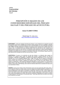 Percepci&oacute;n e imagen de los consumidores espa&ntilde;oles del pescado