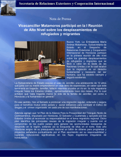 Nueva York. La Embajadora Mar&iacute;a Andrea Matamoros