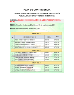 PLAN DE CONTINGENCIA