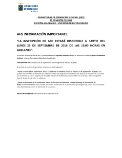 afg informaci&oacute;n importante - Universidad de Valpara&iacute;so