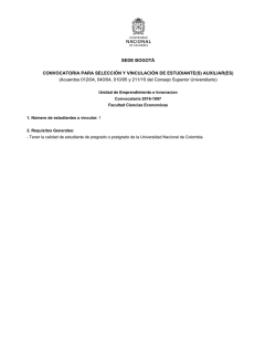 Consultar - Sede Bogot&aacute; - Universidad Nacional de Colombia