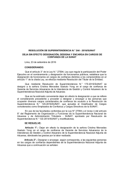 R. Superintendencia N&ordm; 244-2016