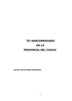 el narcomenudeo en la provincia del chaco