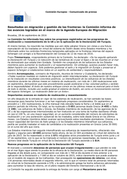 Resultados en migraci&oacute;n y gesti&oacute;n de las fronteras: la