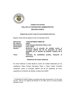 Sentencia de &uacute;nica instancia