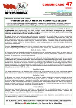 comunicado 47 - Sindicato Ferroviario