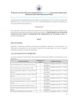 Convocatoria Institucional - Benem&eacute;rita Universidad Aut&oacute;noma de
