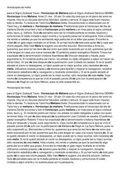 Horoscopos de ma&ntilde;a