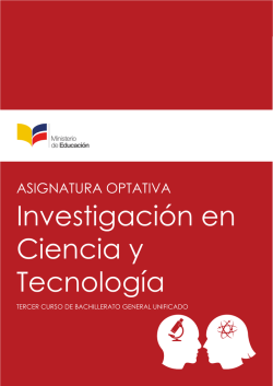 Investigaci&oacute;n en Ciencia y Tecnolog&iacute;a
