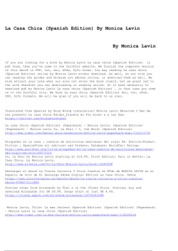 La Casa Chica (Spanish Edition) By Monica Lavin - Coffee