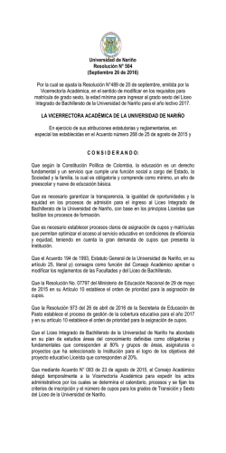 proyecto de resoluci&oacute;n - Universidad de Nari&ntilde;o