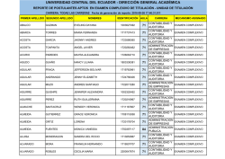 examen complexivo - Universidad Central del Ecuador