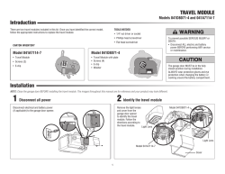TRAVEL MODULE Models 041D8071-4 and 041A7114-7