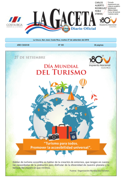 LA GACETA N&deg; 185 de la fecha 27 09 2016