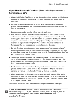 Cigna-HealthSpring&reg; CarePlan | Directorio de proveedores y