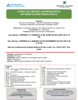 (Cirug&iacute;a Laparosc&oacute;pica en Ginecolog&iacute;a Oncol&oacute;gica