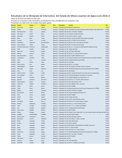 Resultados del examen de l&oacute;gica - olimpiada de informatica del