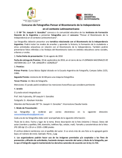 Concurso de Fotograf&iacute;as Pensar el Bicentenario de la