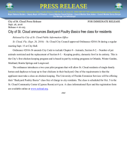 press release - City of St. Cloud, Florida