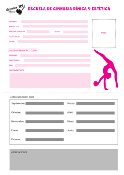 ficha escuela - Club Gymnos&acute; 85