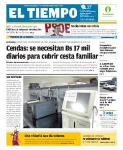 Cendas: se necesitan Bs 17 mil diarios para cubrir cesta