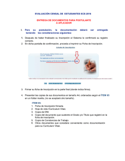 Recepci&oacute;n de CV