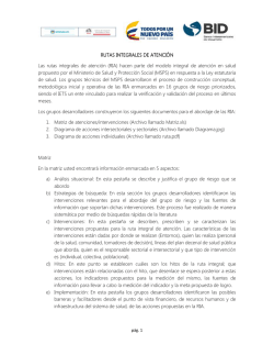 RUTAS INTEGRALES DE ATENCI&Oacute;N Las rutas integrales de atenci&oacute;n