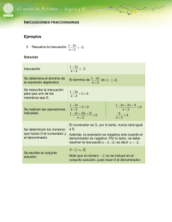 inecuaciones fraccionarias