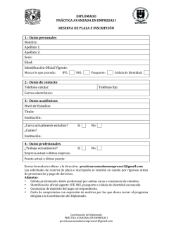 Formato de reserva de plaza e inscripci&oacute;n