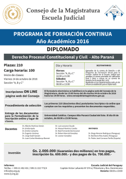 diplomado - Escuela Judicial del Paraguay