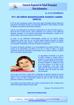 97% de ni&ntilde;os moqueguanos padece caries dental