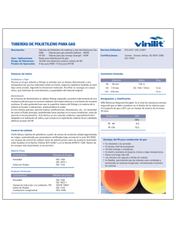 tuber&iacute;as de polietileno para gas